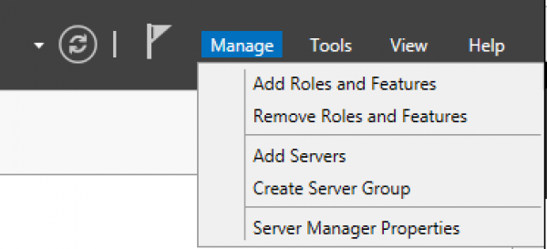 Server Manager Add Roles and Features